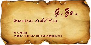 Guzmics Zsófia névjegykártya